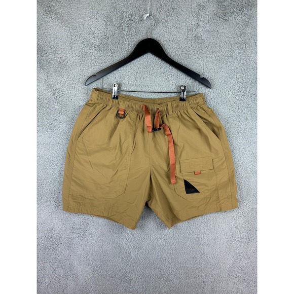 Eddie Bauer Mens Cargo Shorts Belted Nylon Gray Outdoor HikingSporty SizeXL
